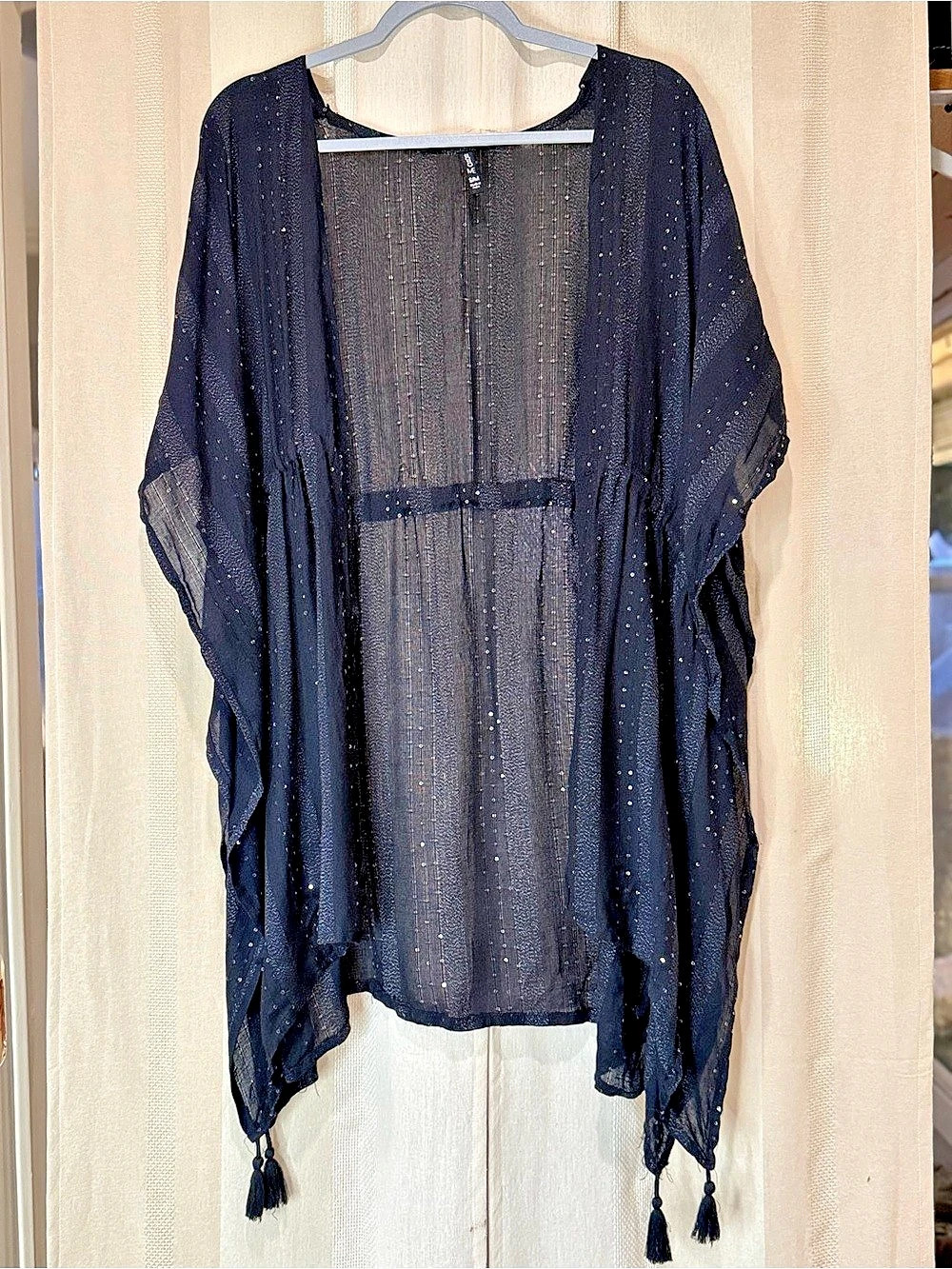BOHOME Black Sequin Swim Coverup Like New